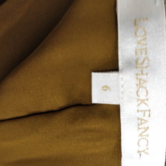 Loveshackfancy Eliza Gold Velvet Mini Skirt 6 - Picture 5 of 5